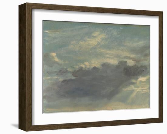Cloud Study, C.1821-22 (Oil on Cream Laid Paper, Mounted on Canvas)-John Constable-Framed Giclee Print