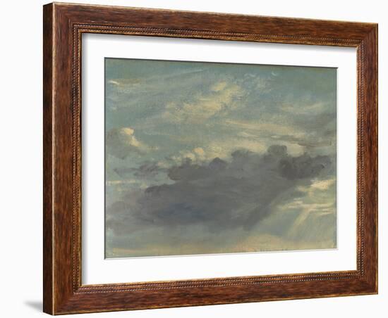 Cloud Study, C.1821-22 (Oil on Cream Laid Paper, Mounted on Canvas)-John Constable-Framed Giclee Print