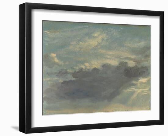 Cloud Study, C.1821-22 (Oil on Cream Laid Paper, Mounted on Canvas)-John Constable-Framed Giclee Print