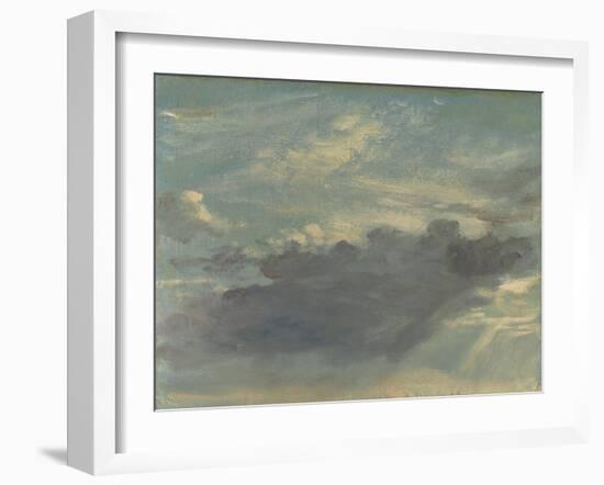 Cloud Study, C.1821-22 (Oil on Cream Laid Paper, Mounted on Canvas)-John Constable-Framed Giclee Print