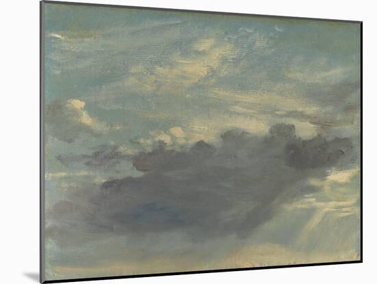 Cloud Study, C.1821-22 (Oil on Cream Laid Paper, Mounted on Canvas)-John Constable-Mounted Giclee Print