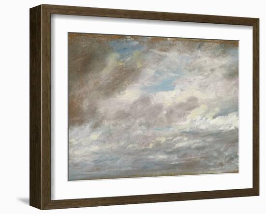 Cloud Study, C.1821 (Oil on Paper Laid on Card)-John Constable-Framed Giclee Print