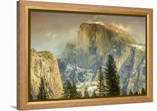 Cloud Wisps at Half Dome, Yosemite-Vincent James-Framed Premier Image Canvas