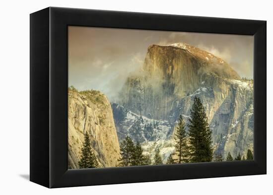 Cloud Wisps at Half Dome, Yosemite-Vincent James-Framed Premier Image Canvas