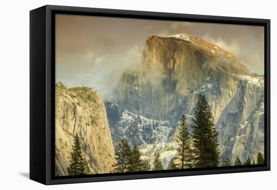 Cloud Wisps at Half Dome, Yosemite-Vincent James-Framed Premier Image Canvas