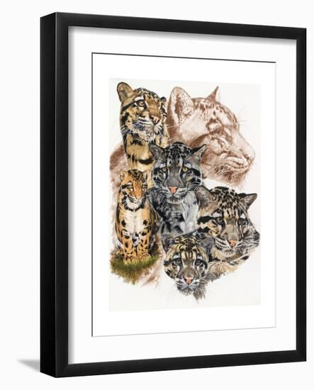 Clouded Leopard with Ghost Image-Barbara Keith-Framed Giclee Print