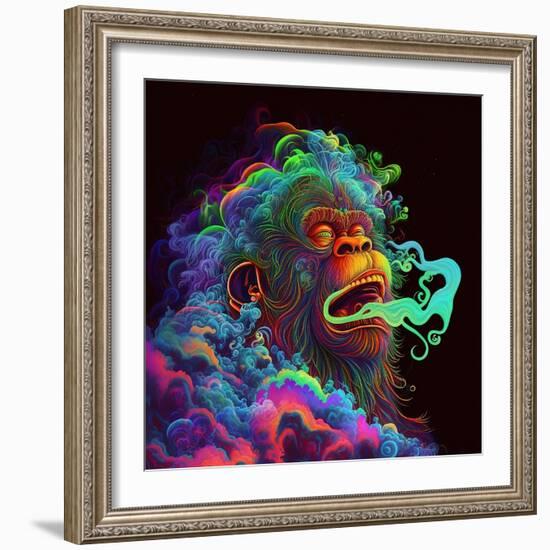 Clouded Monkey 1-null-Framed Art Print