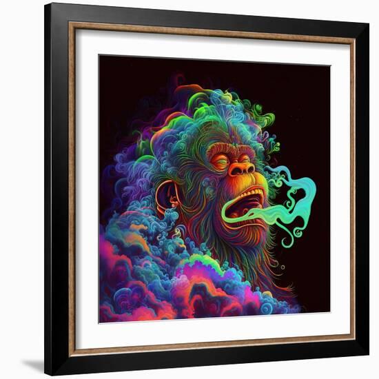 Clouded Monkey 1-null-Framed Art Print