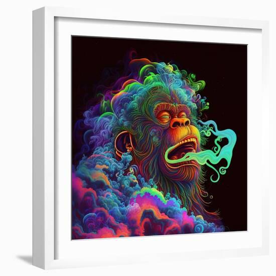 Clouded Monkey 1-null-Framed Art Print