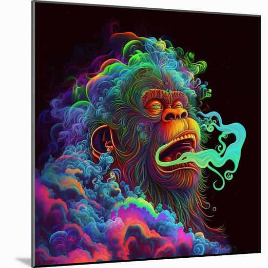 Clouded Monkey 1-null-Mounted Art Print