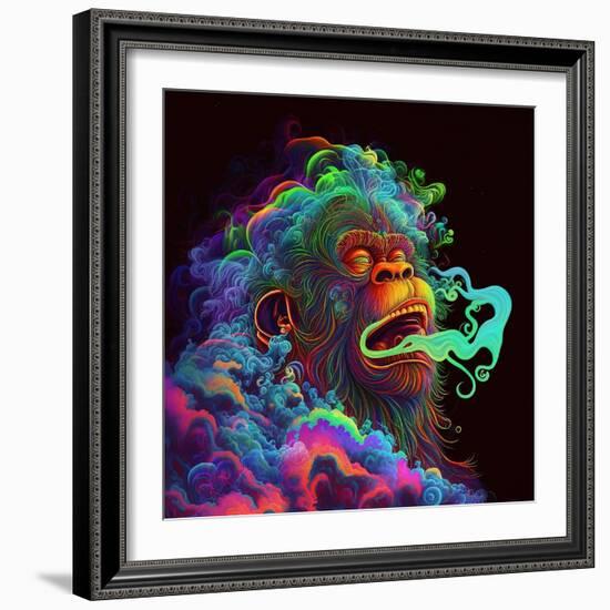 Clouded Monkey 1-null-Framed Art Print