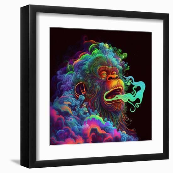 Clouded Monkey 1-null-Framed Art Print