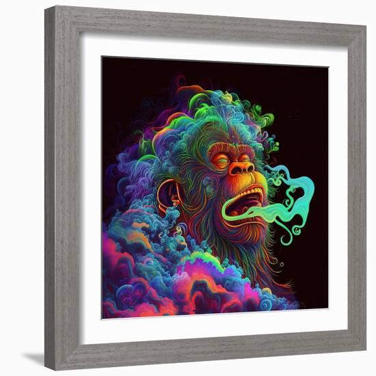 Clouded Monkey 1-null-Framed Premium Giclee Print