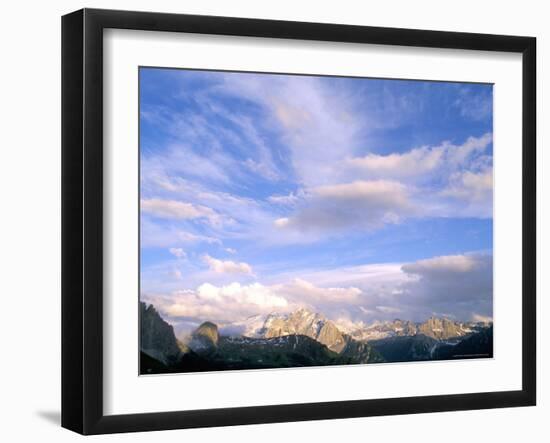 Clouds Above Marmolada Range, 3342M, Dolomites, Alto Adige, Italy-Richard Nebesky-Framed Photographic Print