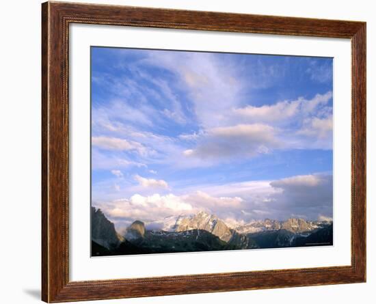 Clouds Above Marmolada Range, 3342M, Dolomites, Alto Adige, Italy-Richard Nebesky-Framed Photographic Print