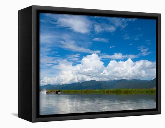 Clouds above the Inle Lake, Shan State, Myanmar-null-Framed Premier Image Canvas