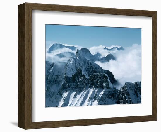 Clouds Among Peaks in a Vast Mountain Range-Lowell Georgia-Framed Photographic Print