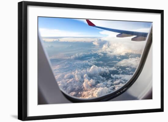 Clouds and Sky as Seen Through Window of an Aircraft-06photo-Framed Photographic Print