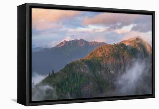 Clouds around peaks of the North Cascades in Heather Meadows Recreation Area, Washington State-Alan Majchrowicz-Framed Premier Image Canvas