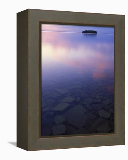 Clouds at Twilight, Lake Huron, Picnic Island, Upper Peninsula, Michigan, USA-Mark Carlson-Framed Premier Image Canvas