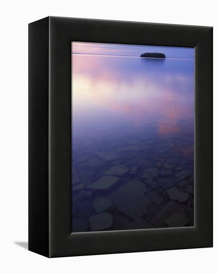 Clouds at Twilight, Lake Huron, Picnic Island, Upper Peninsula, Michigan, USA-Mark Carlson-Framed Premier Image Canvas