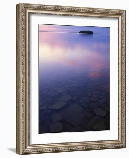 Clouds at Twilight, Lake Huron, Picnic Island, Upper Peninsula, Michigan, USA-Mark Carlson-Framed Photographic Print