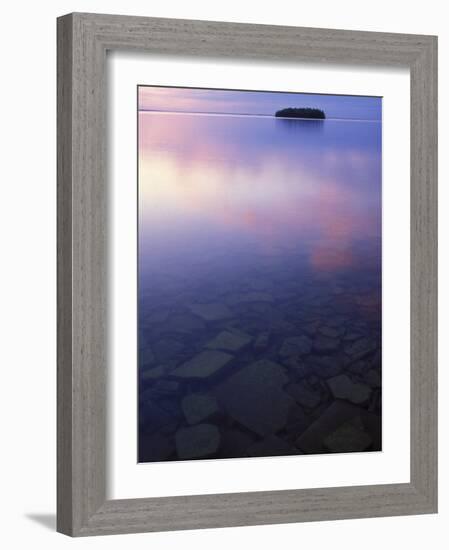 Clouds at Twilight, Lake Huron, Picnic Island, Upper Peninsula, Michigan, USA-Mark Carlson-Framed Photographic Print