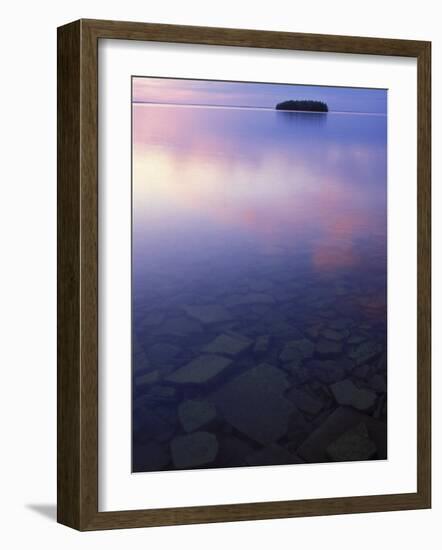 Clouds at Twilight, Lake Huron, Picnic Island, Upper Peninsula, Michigan, USA-Mark Carlson-Framed Photographic Print