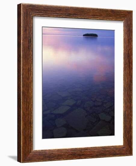 Clouds at Twilight, Lake Huron, Picnic Island, Upper Peninsula, Michigan, USA-Mark Carlson-Framed Photographic Print