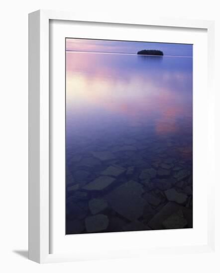 Clouds at Twilight, Lake Huron, Picnic Island, Upper Peninsula, Michigan, USA-Mark Carlson-Framed Photographic Print