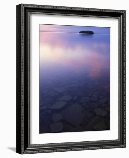 Clouds at Twilight, Lake Huron, Picnic Island, Upper Peninsula, Michigan, USA-Mark Carlson-Framed Photographic Print