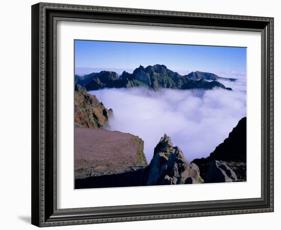 Clouds Below Mountain Peaks, Pico Do Arieiro, Madeira, Portugal, Europe-Hans Peter Merten-Framed Photographic Print