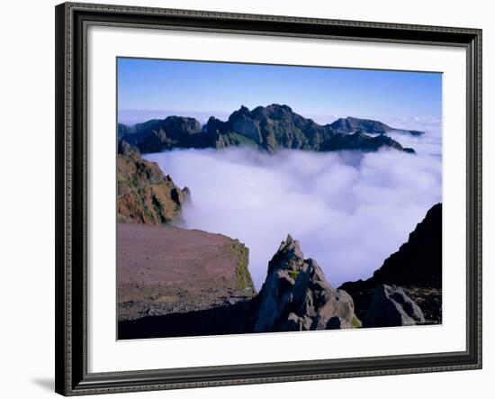 Clouds Below Mountain Peaks, Pico Do Arieiro, Madeira, Portugal, Europe-Hans Peter Merten-Framed Photographic Print