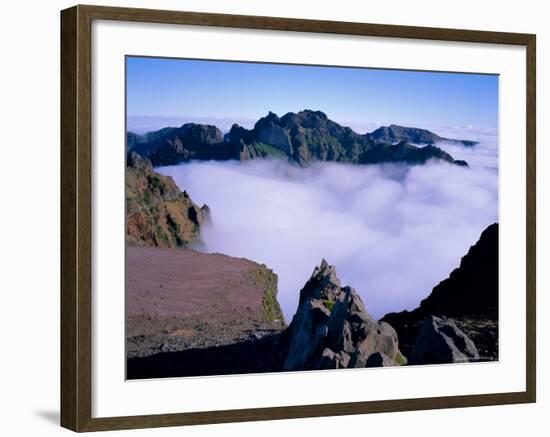 Clouds Below Mountain Peaks, Pico Do Arieiro, Madeira, Portugal, Europe-Hans Peter Merten-Framed Photographic Print