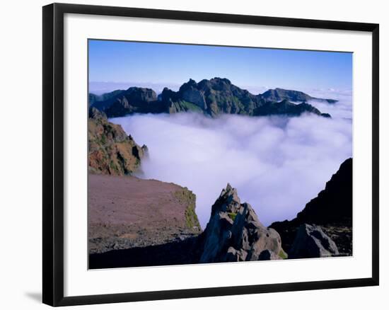 Clouds Below Mountain Peaks, Pico Do Arieiro, Madeira, Portugal, Europe-Hans Peter Merten-Framed Photographic Print