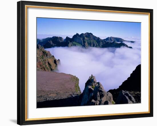 Clouds Below Mountain Peaks, Pico Do Arieiro, Madeira, Portugal, Europe-Hans Peter Merten-Framed Photographic Print