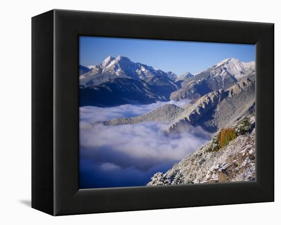 Clouds Fill the Valley of Llobegat in Cadi Moixero Natural Park. Catalonia, Pyrenees, Spain-Inaki Relanzon-Framed Premier Image Canvas