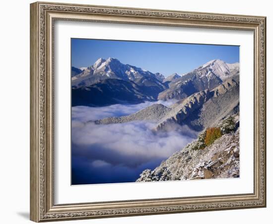 Clouds Fill the Valley of Llobegat in Cadi Moixero Natural Park. Catalonia, Pyrenees, Spain-Inaki Relanzon-Framed Photographic Print