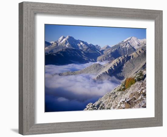 Clouds Fill the Valley of Llobegat in Cadi Moixero Natural Park. Catalonia, Pyrenees, Spain-Inaki Relanzon-Framed Photographic Print