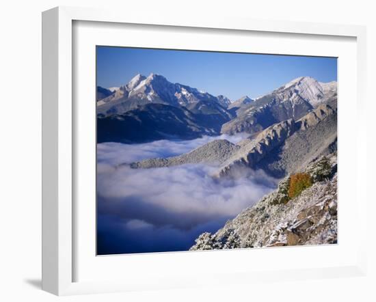 Clouds Fill the Valley of Llobegat in Cadi Moixero Natural Park. Catalonia, Pyrenees, Spain-Inaki Relanzon-Framed Photographic Print