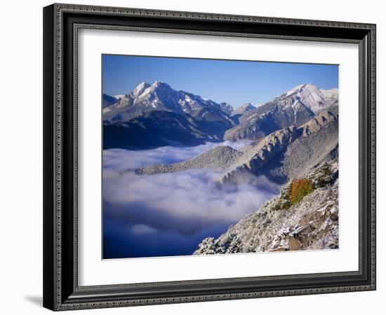 Clouds Fill the Valley of Llobegat in Cadi Moixero Natural Park. Catalonia, Pyrenees, Spain-Inaki Relanzon-Framed Photographic Print