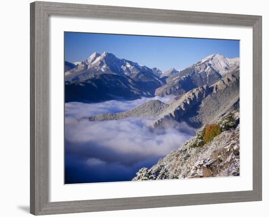 Clouds Fill the Valley of Llobegat in Cadi Moixero Natural Park. Catalonia, Pyrenees, Spain-Inaki Relanzon-Framed Photographic Print