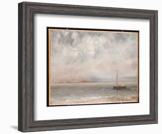 Clouds on Lake Geneva, 1875-Gustave Courbet-Framed Giclee Print