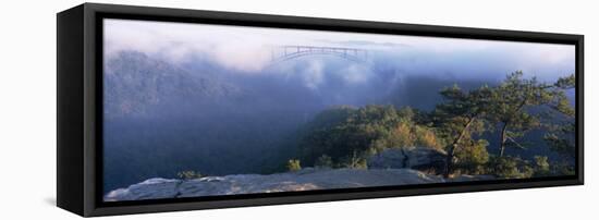 Clouds over a Bridge, New River Gorge Bridge, Fayetteville, West Virginia, USA-null-Framed Premier Image Canvas