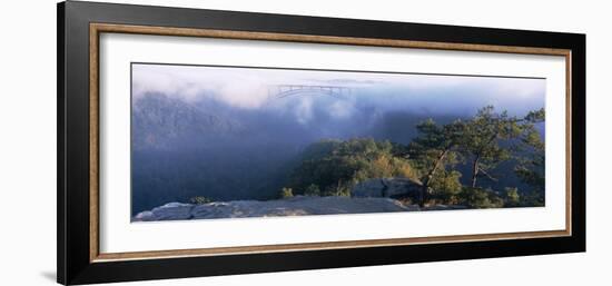 Clouds over a Bridge, New River Gorge Bridge, Fayetteville, West Virginia, USA-null-Framed Photographic Print