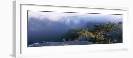 Clouds over a Bridge, New River Gorge Bridge, Fayetteville, West Virginia, USA-null-Framed Photographic Print