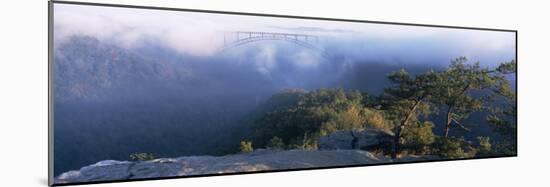 Clouds over a Bridge, New River Gorge Bridge, Fayetteville, West Virginia, USA-null-Mounted Photographic Print