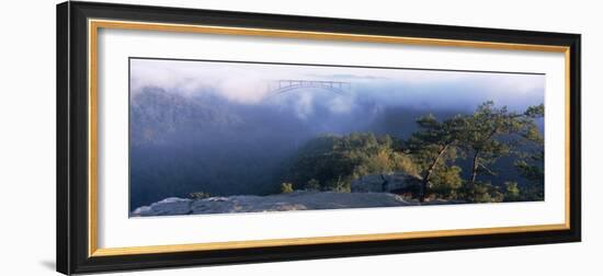 Clouds over a Bridge, New River Gorge Bridge, Fayetteville, West Virginia, USA-null-Framed Photographic Print