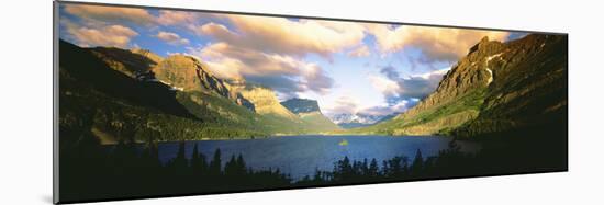 Clouds over a Lake, St. Mary Lake, Glacier National Park, Montana, USA-null-Mounted Photographic Print