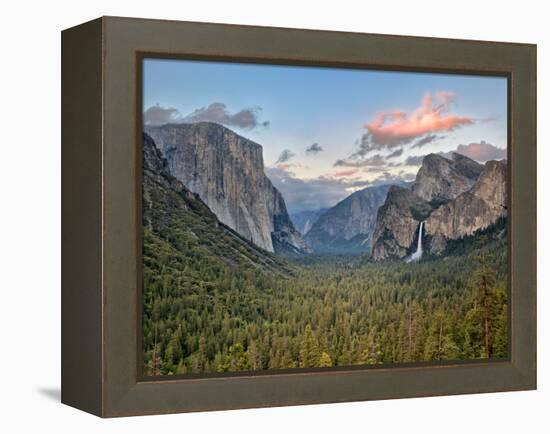 Clouds over a Valley, Yosemite Valley, Yosemite National Park, California, USA-null-Framed Premier Image Canvas